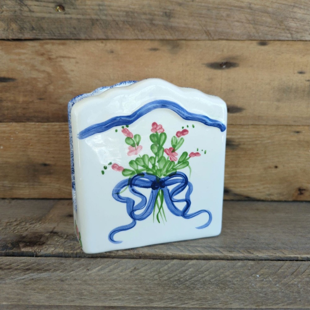 Vtg 1996 Ceramic Napkin Holder The Annalea Collection Anne Albutine Giftcraft